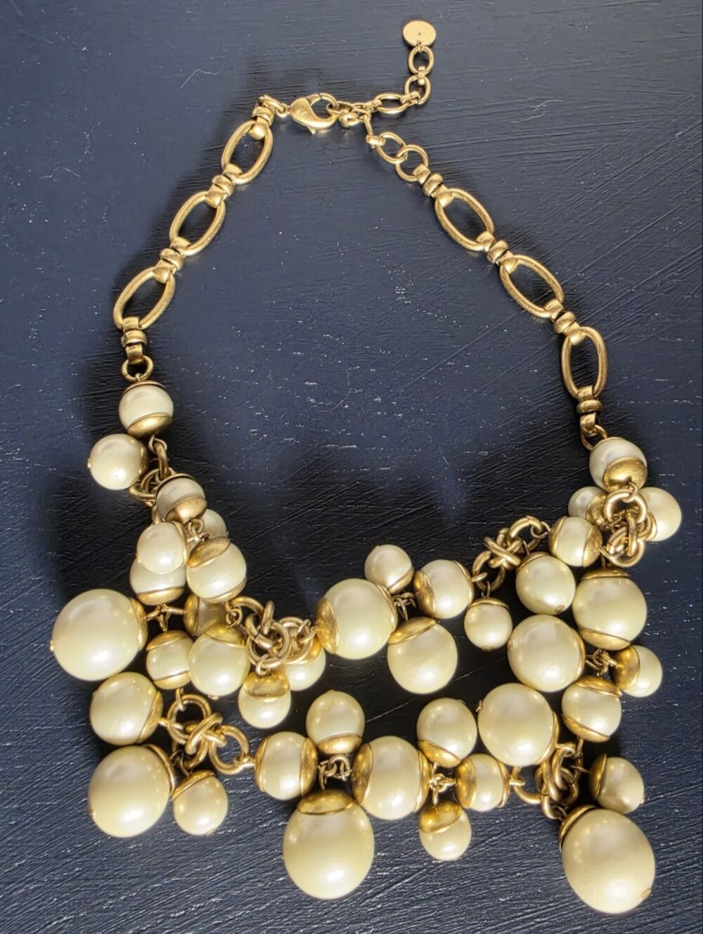 Stella + Dot Pearl Cluster Necklace